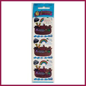 NIP Vintage Sandylion 'Noah's Ark' Mylar Foil Stickers - 1 Sheet/3 Mods